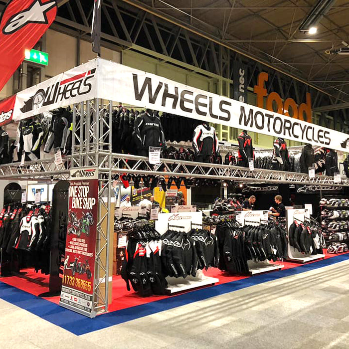 WE'RE AT MOTORCYCLE LIVE