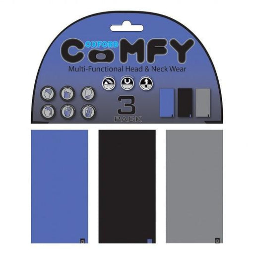 Comfy Blue/Black/Grey  3-Pack