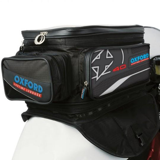 Oxford X40 Lifetime Motorcycle Expander Tank Bag 2014 40L Black