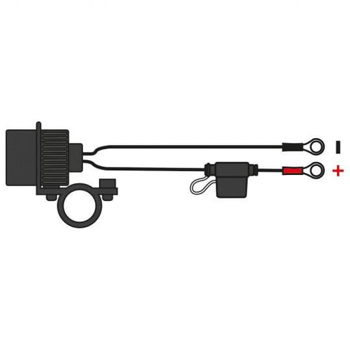 Dual USB socket (5V 2Amp) & 10amp fused 1.2mtr loom