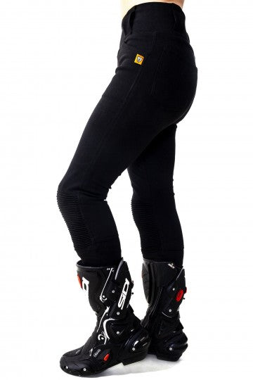 942439 - MotoGirl Ribbed Knee leggings black - www