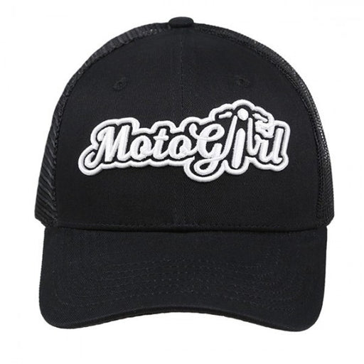 MotoGirl Black Mesh Cap